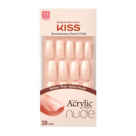 kiss acrylic nails nude|KISS Salon Acrylic French Manicure Set, ‘Leilani’, Medium .